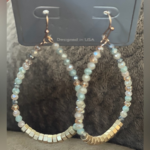 Gold Hoop Earrings (with pretty beads)— AD Project - Picture 7 of 7